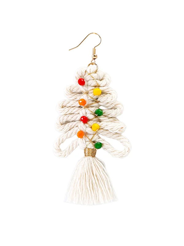 Tasseled Earrings Christmas Tree Accessories