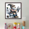Gnome Going To Toilet-11CT Stamped Cross Stitch 45*45cm/17.72*17.72in tapestrymarket