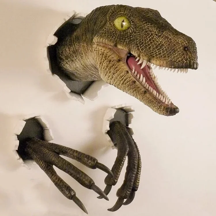 Wall Bursting Velociraptor With Claws Prop Replica Set
