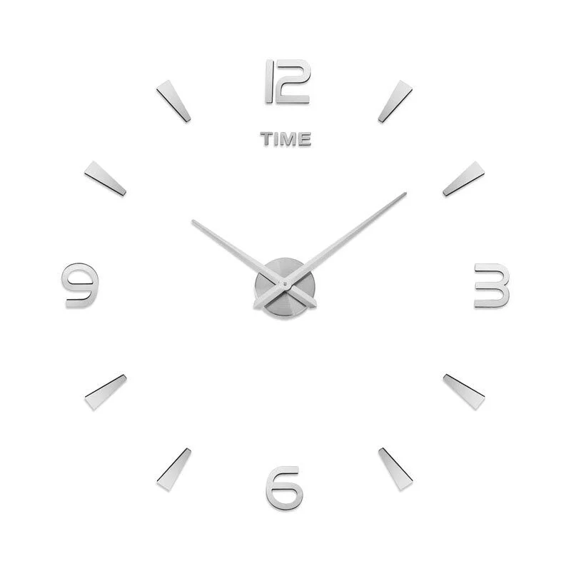 Roman Numerals Wall Clock Acrylic Material Self-adhesive Modern Home Decor 3D DIY Digital Wall Clocks Stickers Living Room