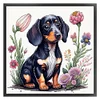 Dachshund - 11CT Stamped Cross Stitch - 40*40cm - Dog