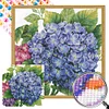 >SALE<5D DIY Full Round Drill Partial AB Diamond Painting Hydrangea Decor 55x55cm
