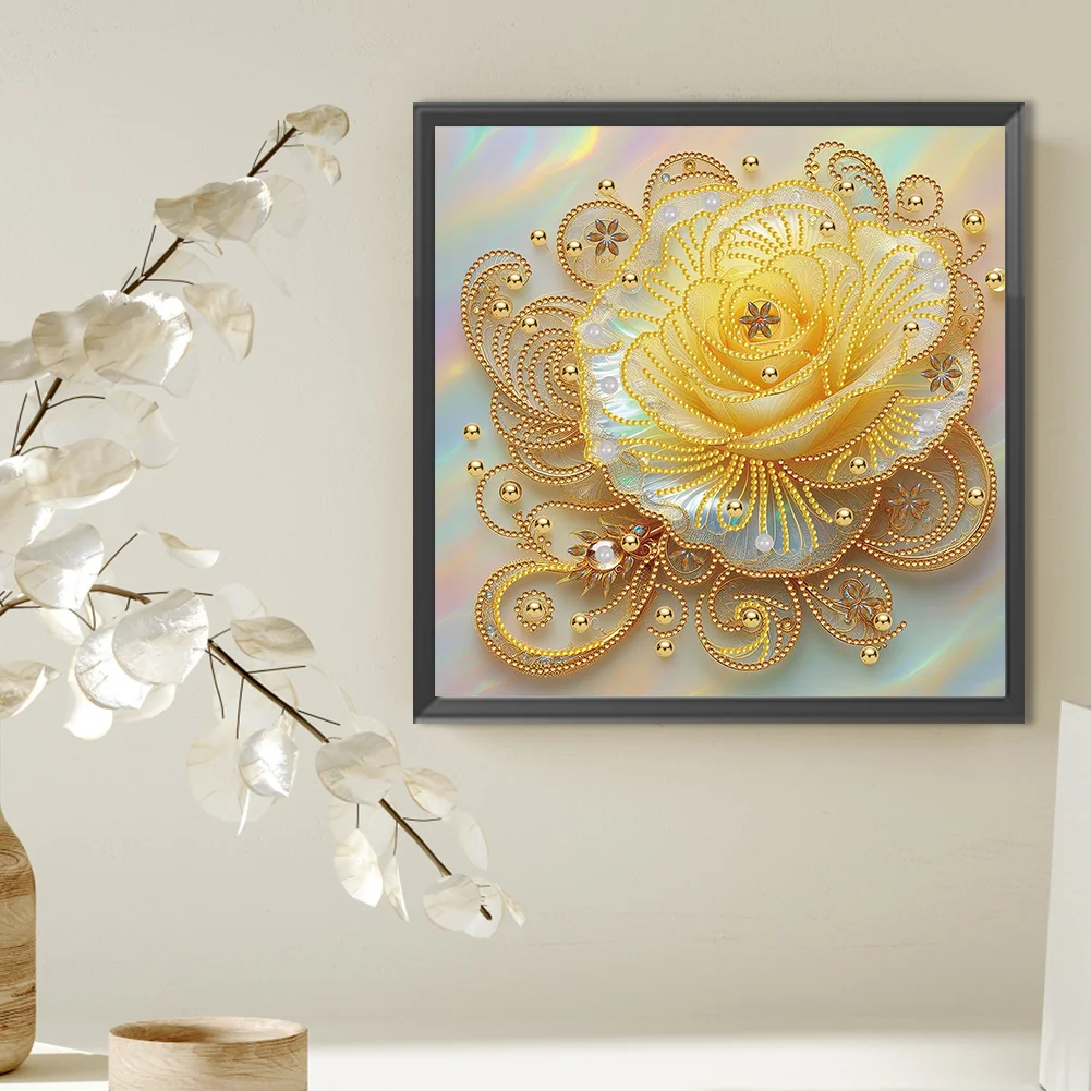 Diamond Painting - Partial Special Shaped Drill - Rose(Canvas|30*30cm)