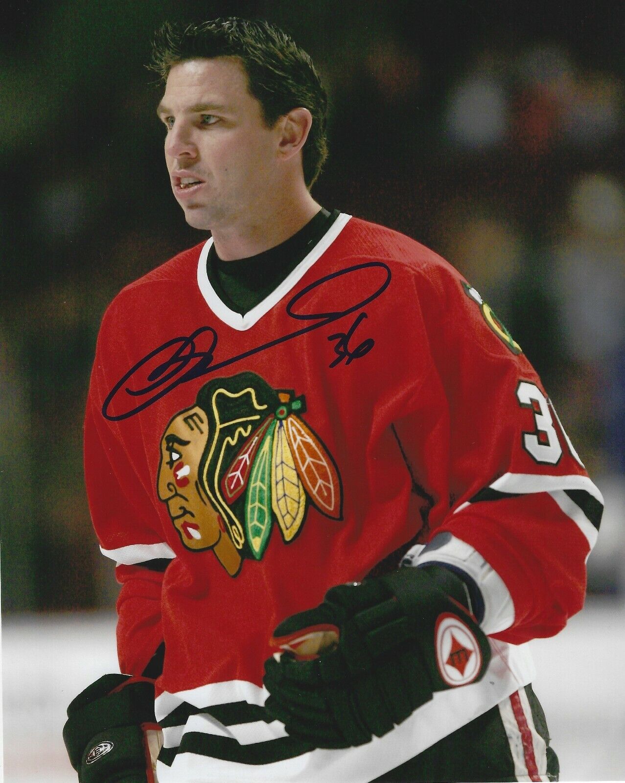 Autographed 8x10 MATTHEW BARNABY Chicago Blackhawks Photo Poster painting w/Show Ticket