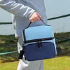 Double Layers Lunch Bag Leak Proof Hand-Held Cooler Box Portable Picnic Trip Bag