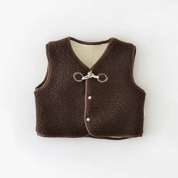 Baby Fleece Brown Vest