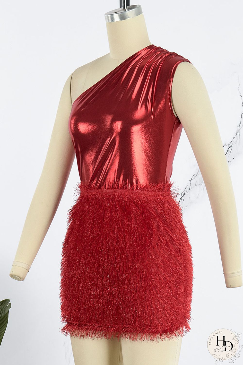 Blue Sexy Solid Patchwork Oblique Collar Sleeveless Two Pieces