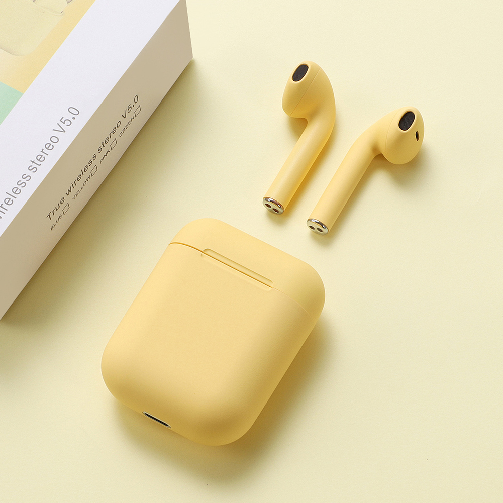 

Earplugs I12 Stereo Sport Earphones Wireless Bluetooth Headset 5.0 Inpods12, Yellow, 501 Original
