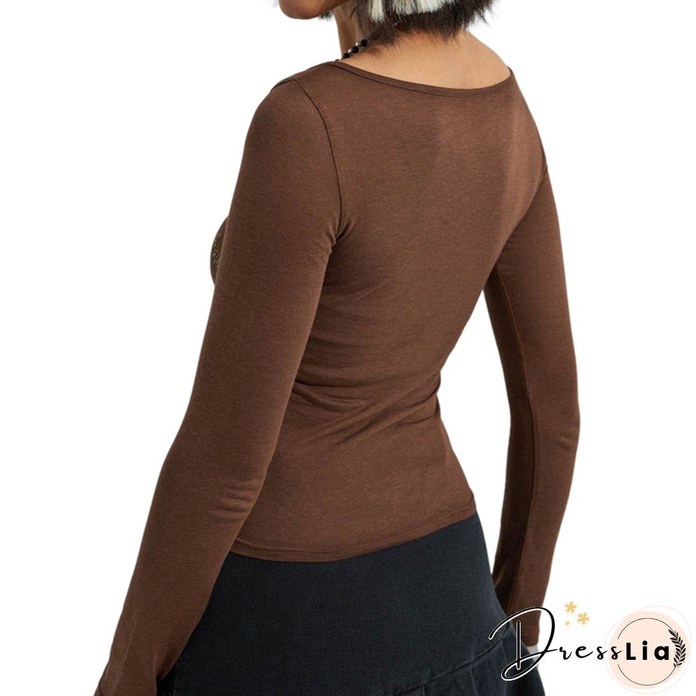 Vintage Women Graphic Print T Shirt Goth Long Sleeve Clothes Skinny Street Ladies Tops Anime Clothes Dark Academia Tee