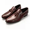 Men's Brown Leather Tassel Loafers