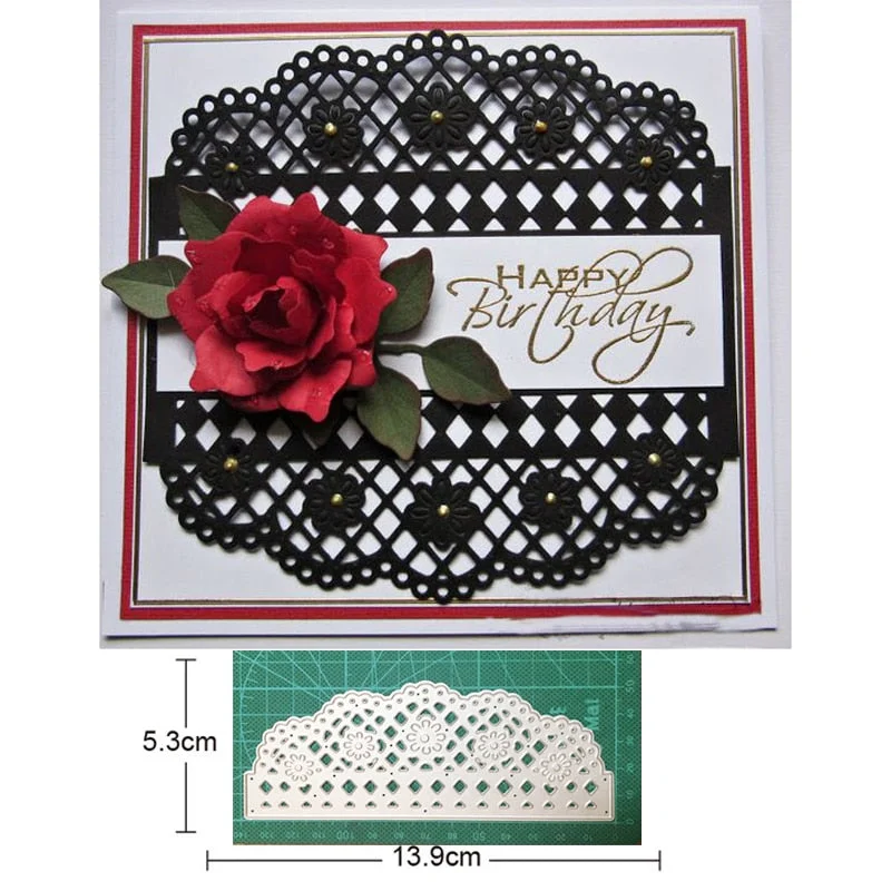 Craft Dies Metal Cutting Dies Cut Die Lace Corner Border Frame Decoration Scrapbook Dies Knife Mould Blade Punch Stencils Dies