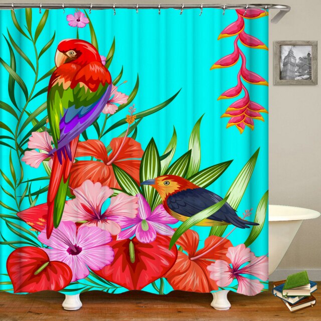 

Shower Curtain – Toucan Birds Flower-180*180cm, 501 Original