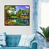 (5 Sizes)Lakeside House - Full Square Diamond Painting