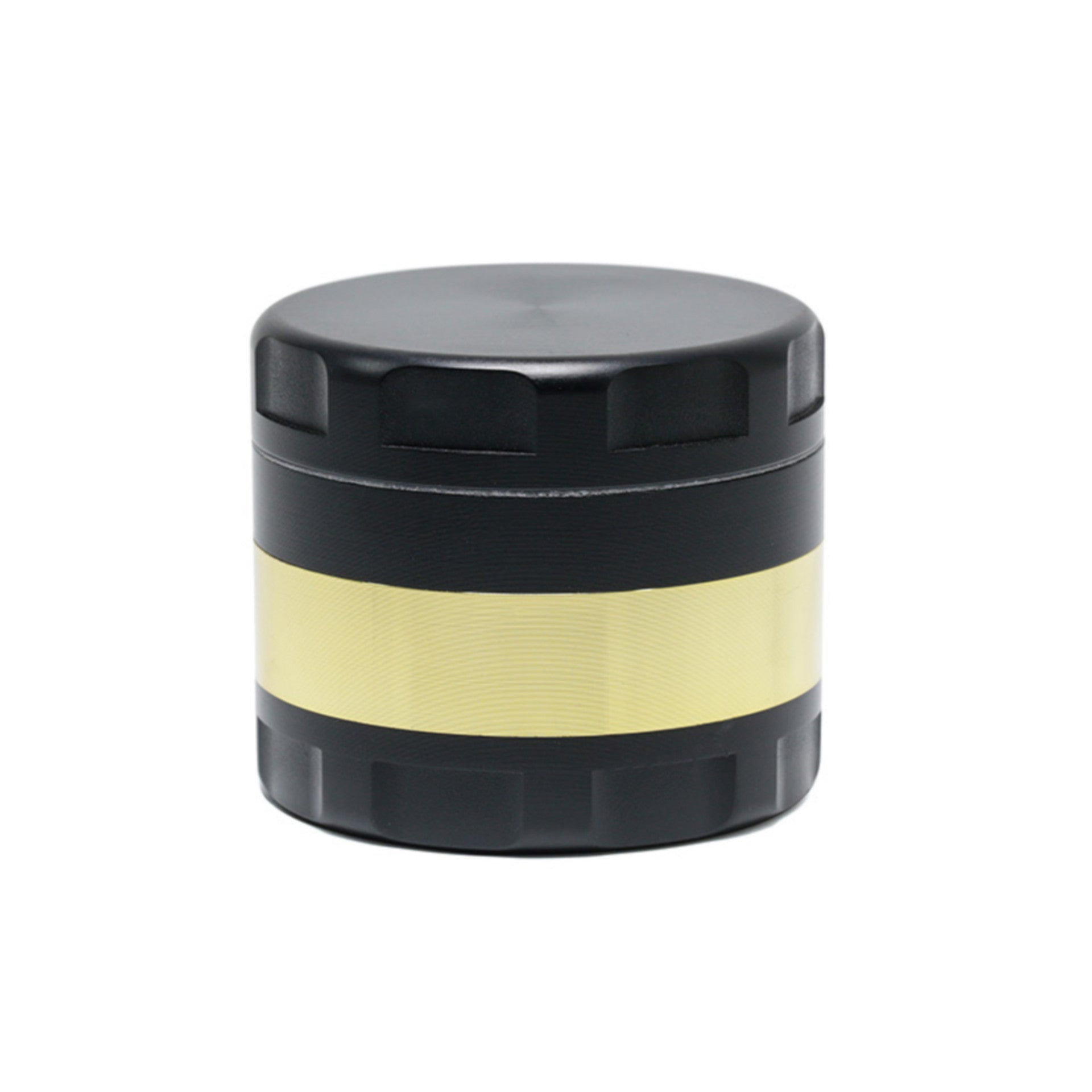 60MM 4 Piece Zinc Alloy Large Chamfer Wifi Signal Tooth Color Matching Herb Grinder-Gold