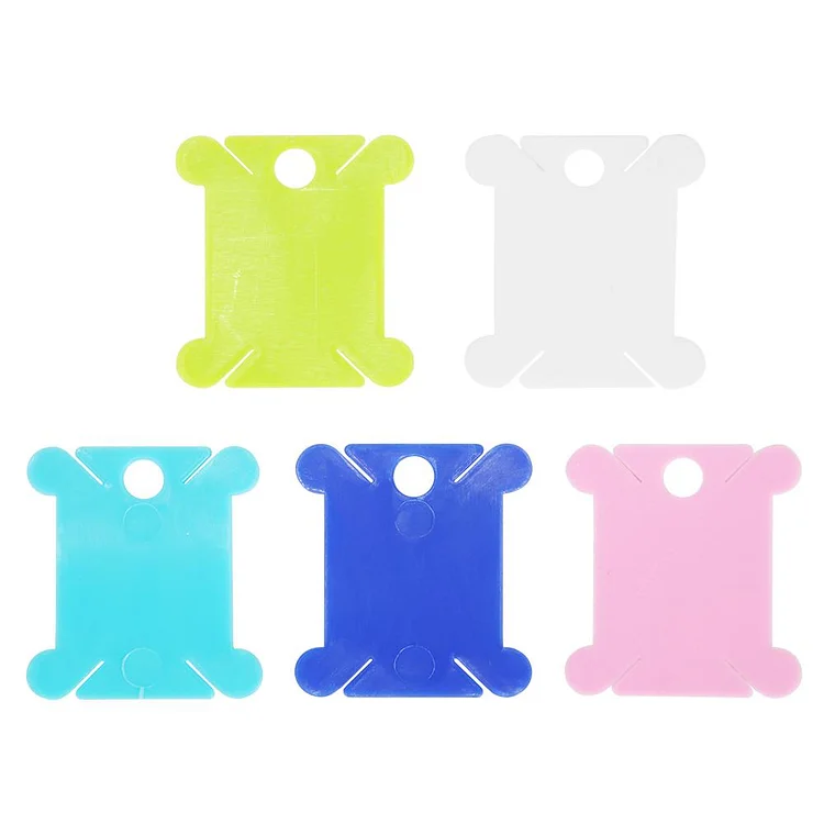 5 Color Plastic Floss Bobbin, Plastic Sewing Thread Winding Plate