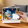 Little Bear 2027 DIY Diamond Painting Calendar Set with Special Shaped Partial Drill, 7.68x6.69 inch Monthly Flip Tabletop Calendar for Adults Beginners Home Office Decor Gift