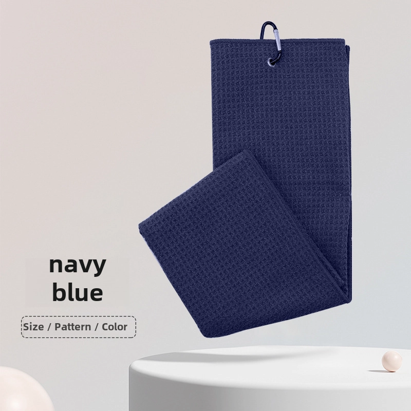 Golf Towel Tri-fold Sports Microfiber Waffle Ball Towel Pineapple Plaid Printed Embroidered Logo