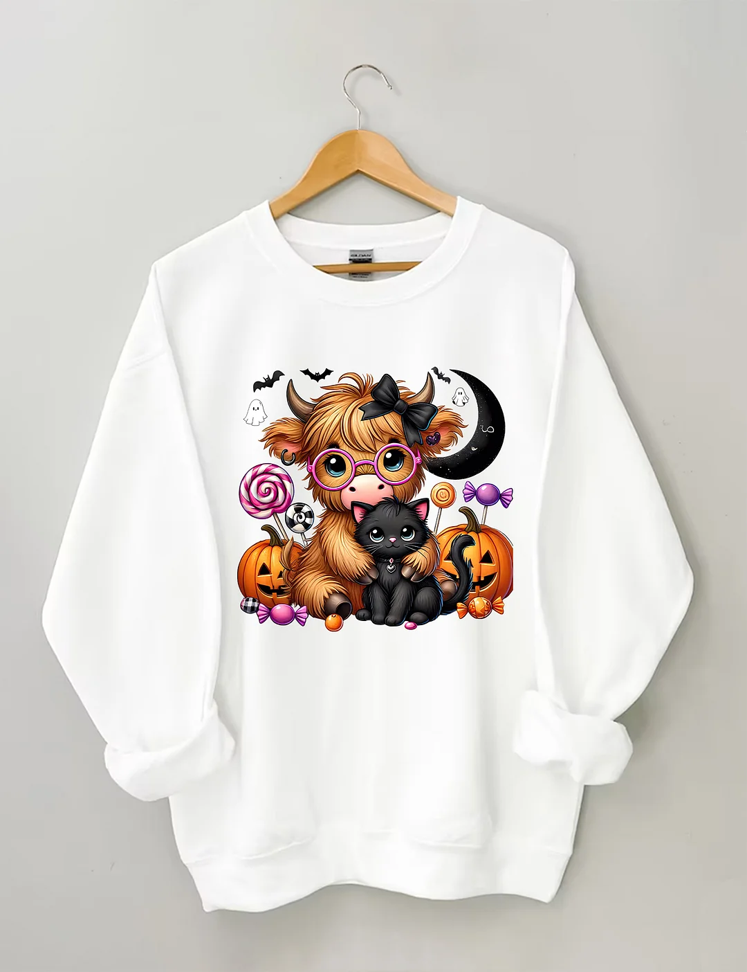 Halloween Cute Highland Cow Sweatshirt