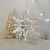 Glitter Christmas Tree Decoration Small Pendant Christmas Snowflake Star Angel Garland Pendant 