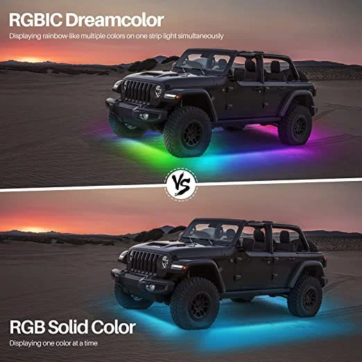 Car modification colorful voice-activated chassis lights