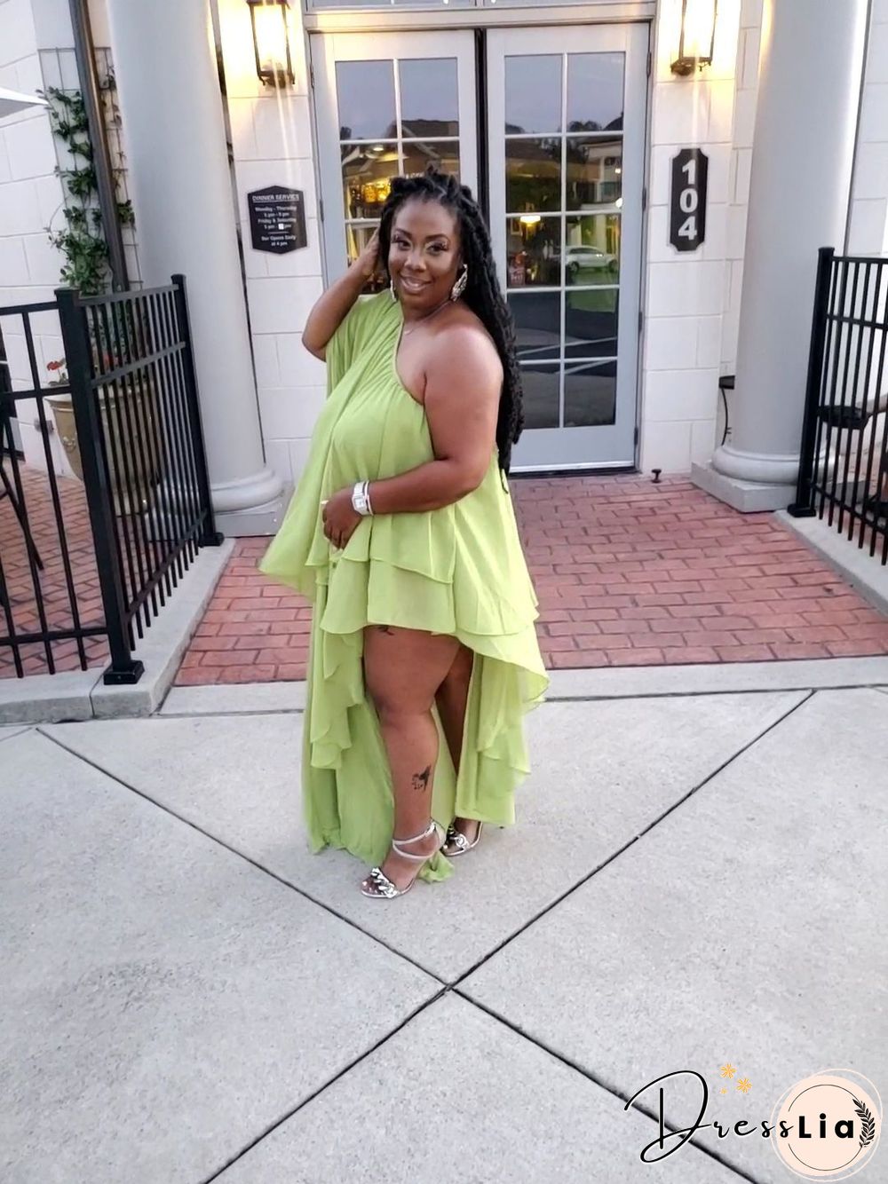 Mesh Solid Color Skew Collar Irregular Loose Dresses