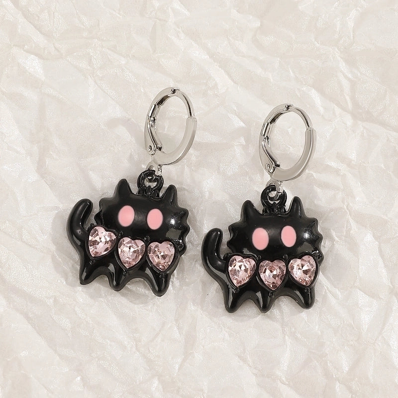 Classic Cross Crystal Neutral Exquisite Silver Earrings For Woman Hip Hop Party Jewelry Gift