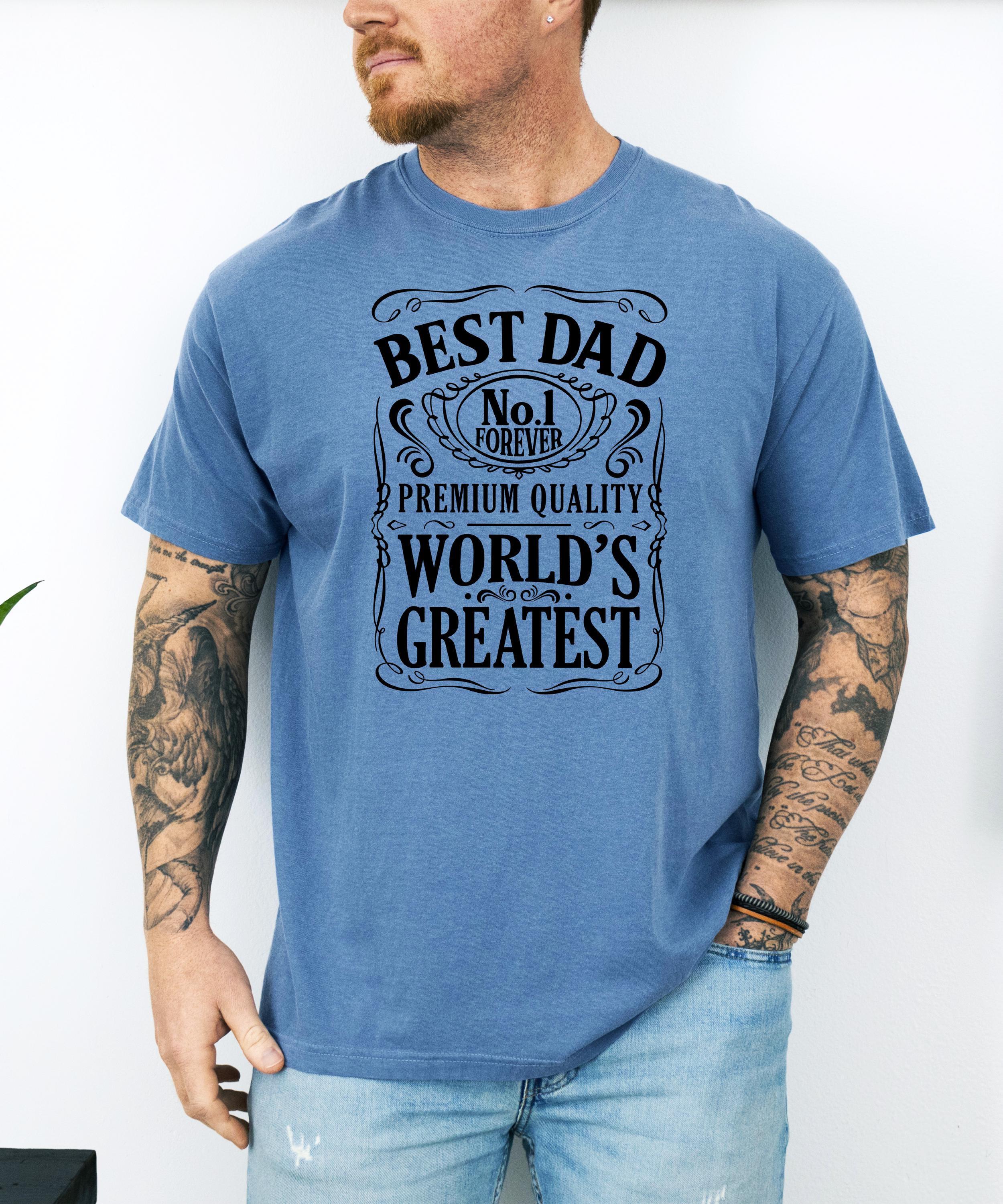 Loveyoufancy Best Dad Shirt for Men | World's Greatest T-Shirt for Father's Day | Whiskey Label Graphic Tee | Father's Day Gift | Premium Quality Tee