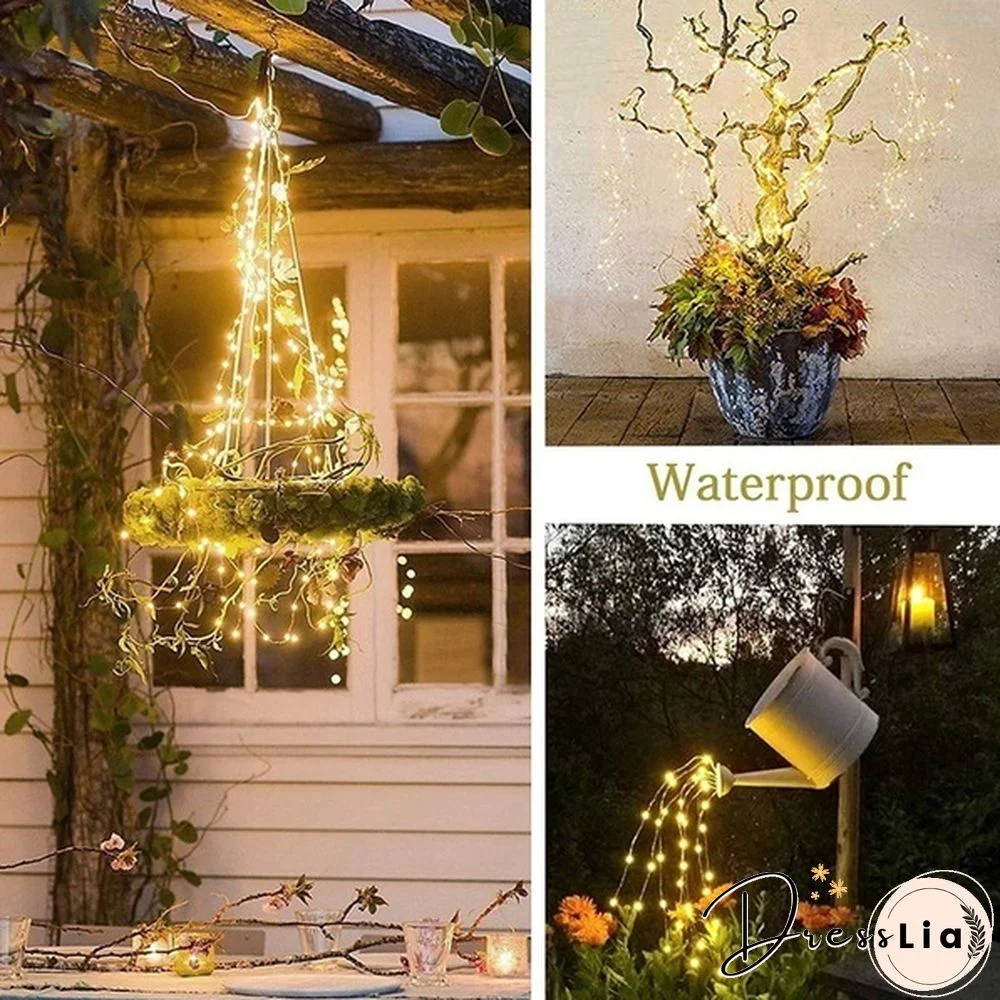 Led Copper Wire Fairy String Lights Vine Branch Light String Waterfall Holiday Curtain Lamp Garden Christmas Party Decor