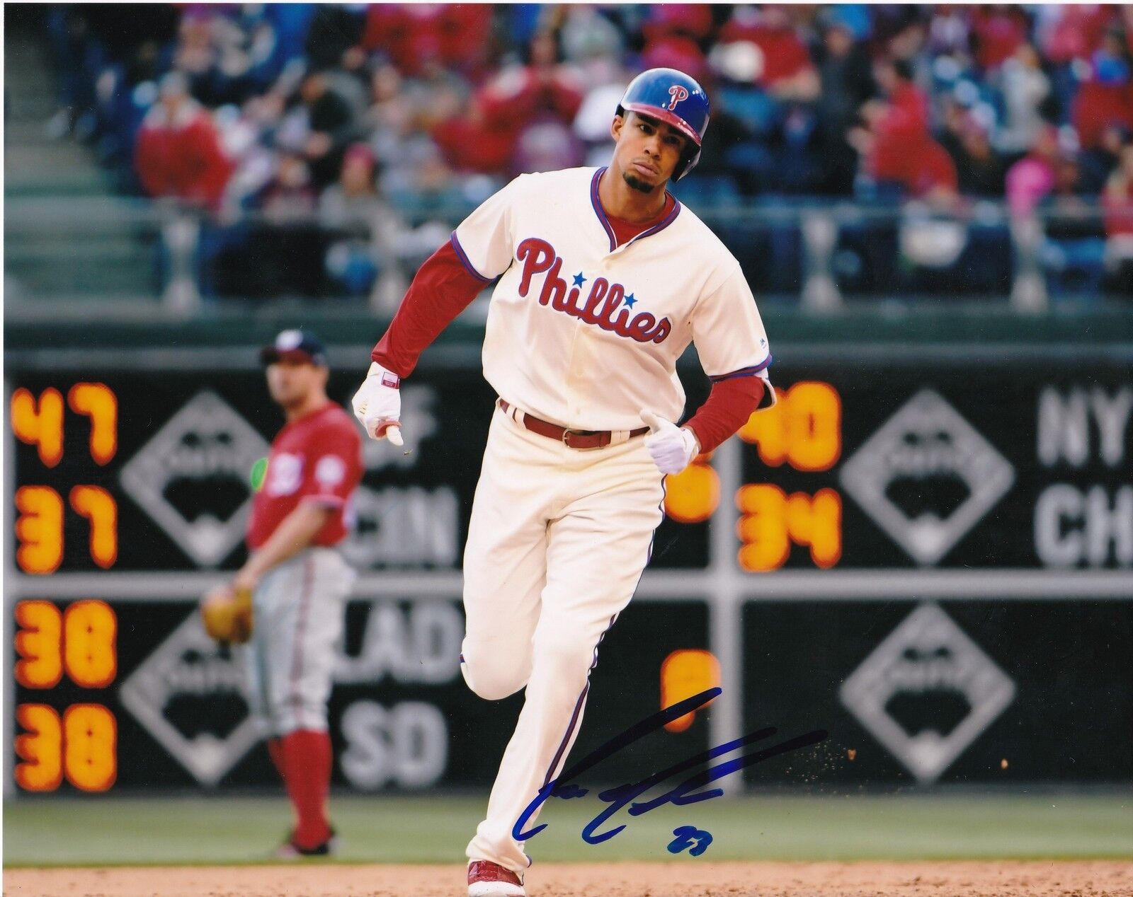 AARON ALTHERR PHILADELPHIA PHILLIES ACTION SIGNED 8x10