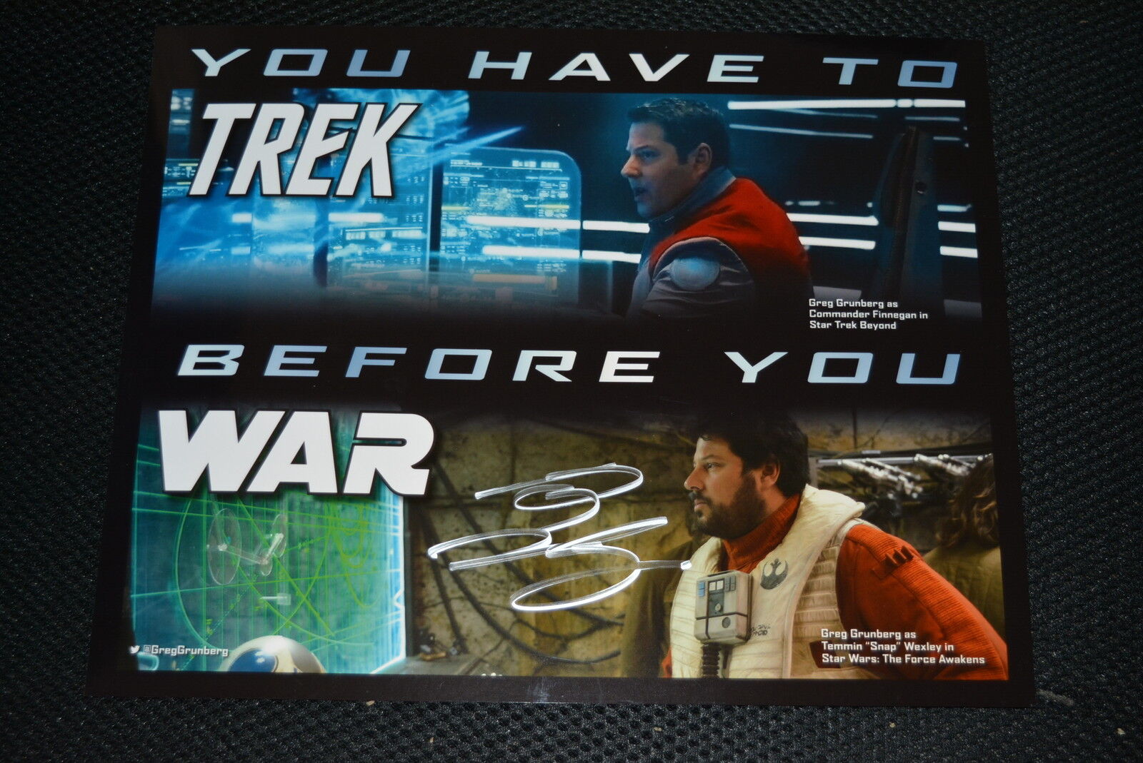 GREG GRUNBERG signed autograph In Person 8x10 20x25 cm STAR WARS FORCE AWAKENS