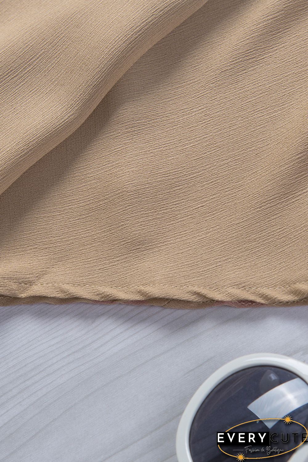 Khaki Button Front Short Sleeve Shirt