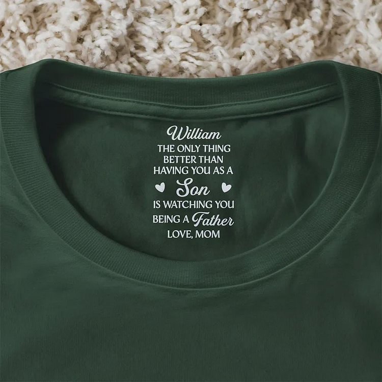 Personalized Hidden Message T Shirt For Son &ndash; Custom Unisex T-Shirt, Sweatshirt & Hoodie