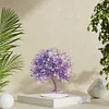 Diamond Painting Acrylic Purple Flower Tree Diamond Painting Desktop Decors for Beginner
