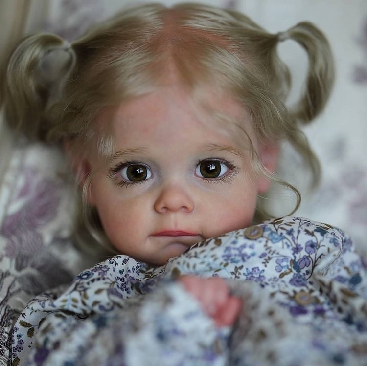 17" Realistic Reborn Baby Doll Girl, Lovely Reborn Toddler Babies Doll Blonde Hair Girl,With Heartbeat💖 & Sound🔊 Rebornartdoll® Rebornartdoll®