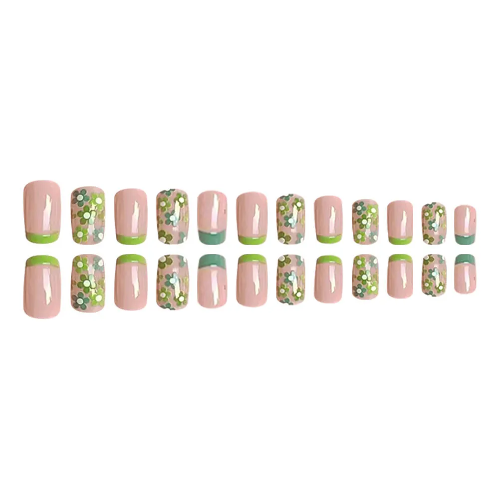 Churchf Churchf Spring Tender Green Flowers Short Square Jia Lovely Fresh Detachable Mei Jia Piece Sweet Simple Ins Wind