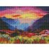 Sunrise In The Mountains  | Full Round Diamond Painting Kits