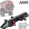 AMK Aluminum Rear Bumper with RC Trailer Hitch for 1/10 Crawler TRX4 Defender Bronco Upgrade Parts