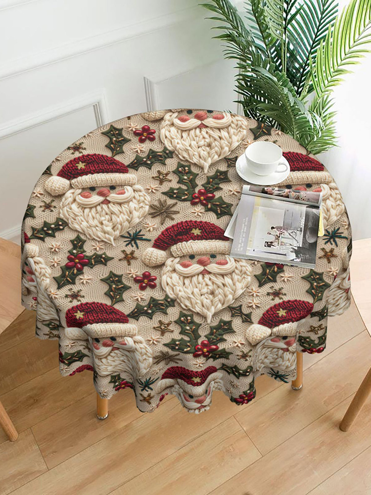Comstylish Vintage Christmas Day Atmosphere Art Tablecloth