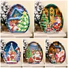 Wooden Christmas Desktop Diamond Art Kits 5D DIY Diamond Art Tabletop Decorations Kit