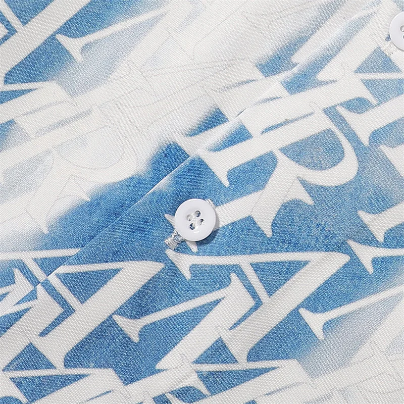 AMIRI 2023 new silk short-sleeved shirt