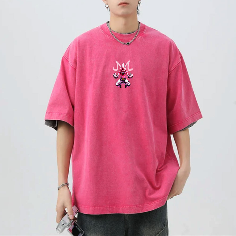 Oversized vintage batik Dragon Ball BUU anime double-sided print T-shirt