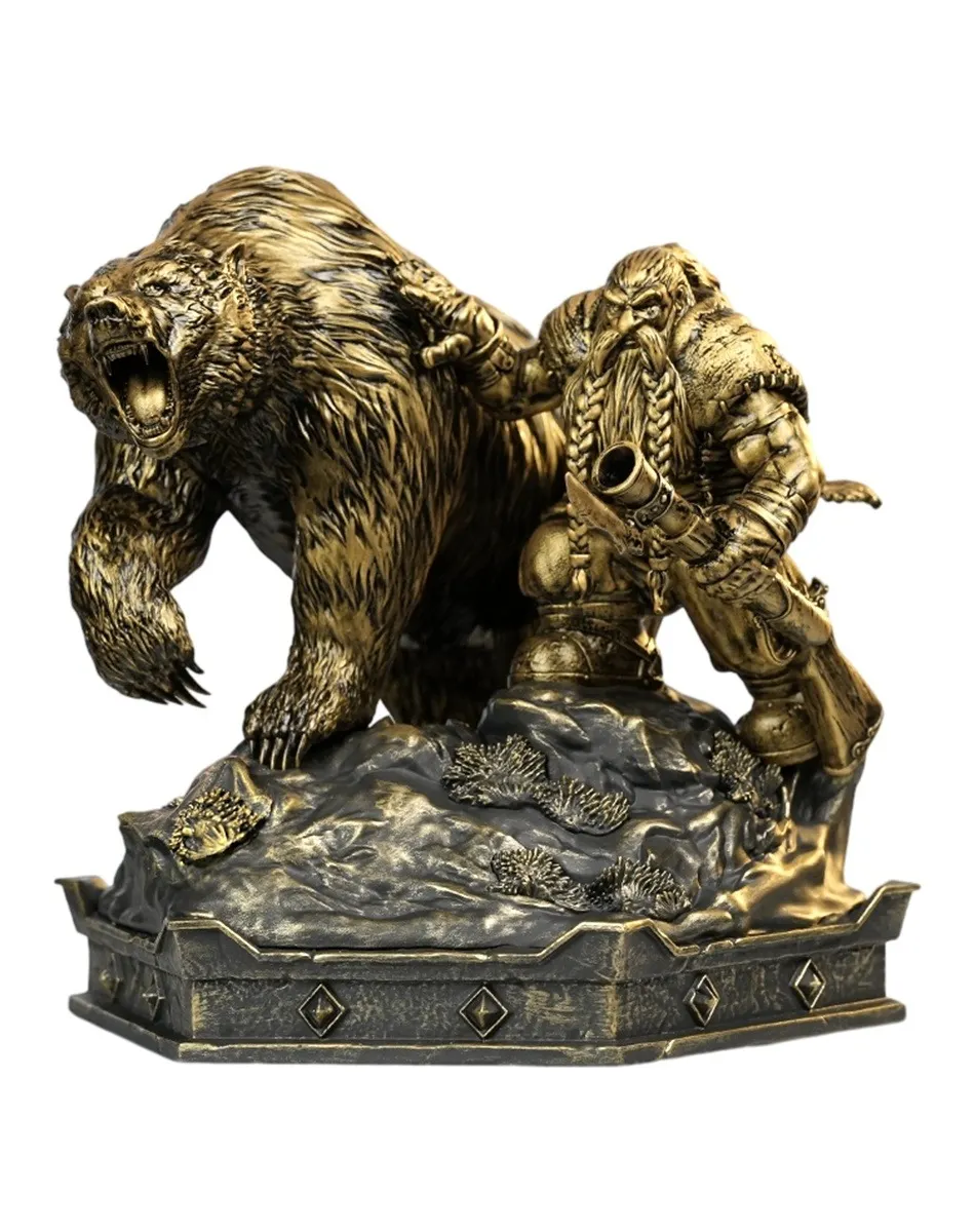 Blizzard Entertainment - World of Warcraft - Legendary Dwarven Hunter & Loyal Bear Statue-