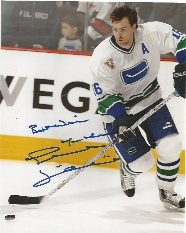 Vancouver Canucks Trevor Linden Signed Autographed 8x10 Photo Poster painting COA M