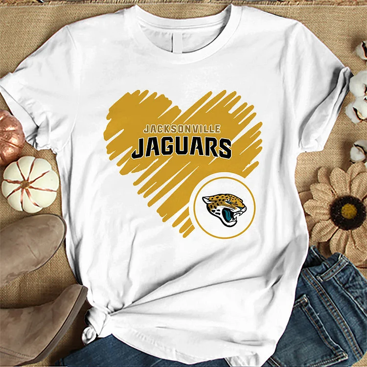 Jacksonville Jaguars Women's White Relaxed T-Shirt