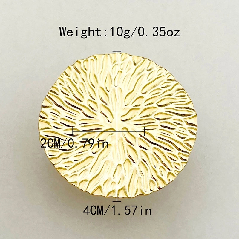 Exaggerated Minimalist Roman Style Round 304 Stainless Steel 14K Gold Plated Plating Rings Earrings