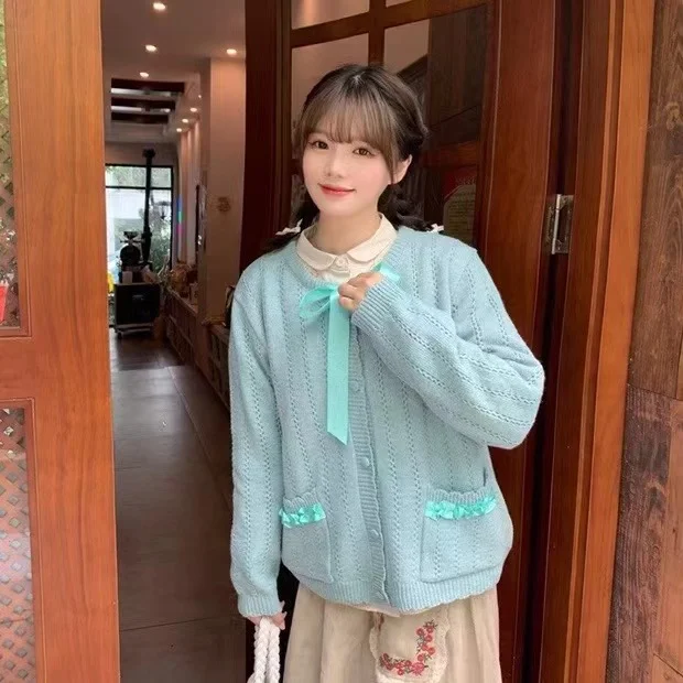 Chicfifth Sweater Women Winter Long Sleeve High Quality Autumn Vintage Top Knitted Cardigan