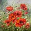 Coquelicot-Ronde Drill Diamant Peinture -40*40CM 