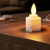 Flameless LED Tea Lights Candles Solar Power Realistic Fake Electric Tealight Candles Multifunctional for Fireplace Mantel Dinner Wedding Party