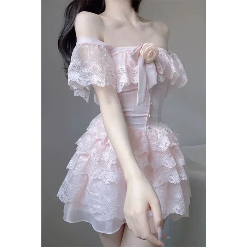 Dreamy Pastel Pink Fairy Princess Dress ON94