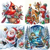 (US Local)4Pack Xmas-Crystal Rhinestone Diamond Painting(30x30cm)